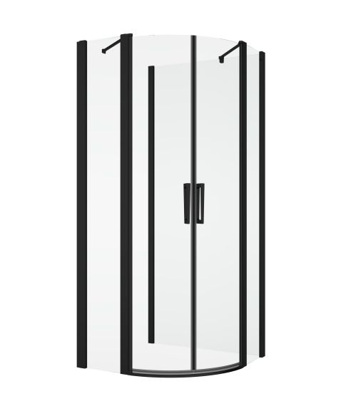 Sprchové kouty SanSwiss DIVERA - D22ERB+D22F1 BLACK LINE