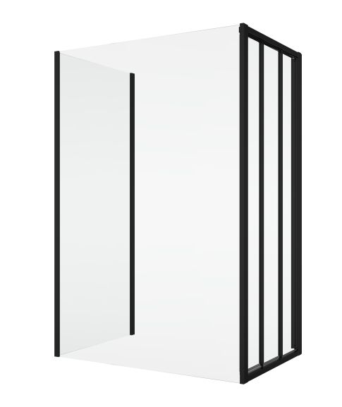 Sprchové kouty SanSwiss DIVERA - D22S3+D22F1+D22F3 BLACK LINE