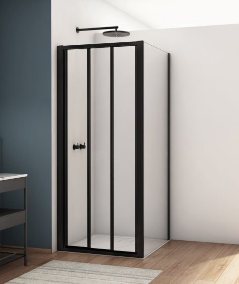 Sprchové kouty SanSwiss DIVERA - D22S3+D22F1 BLACK LINE