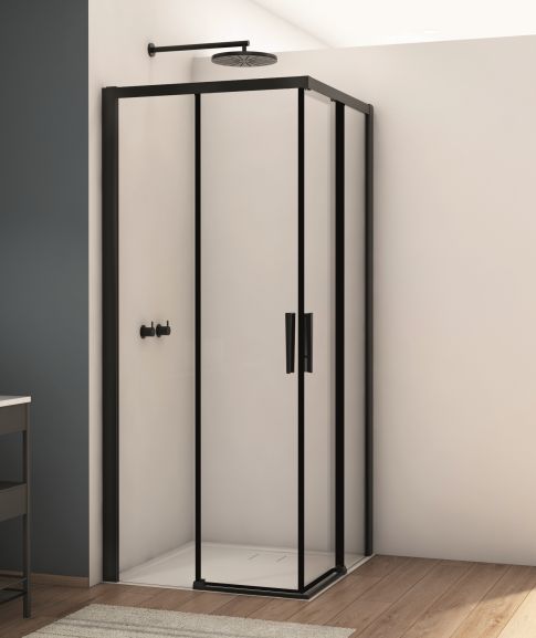 Sprchové kouty SanSwiss DIVERA - D22SE2B BLACK LINE