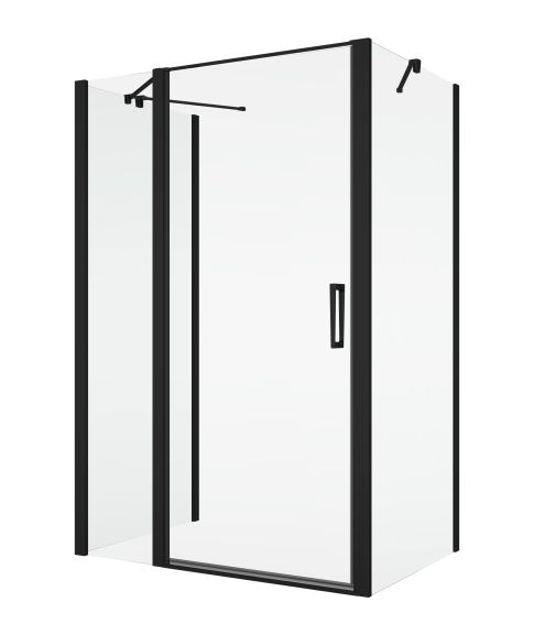 Sprchové kouty SanSwiss DIVERA - D22T13+D22F1+D22F1 BLACK LINE