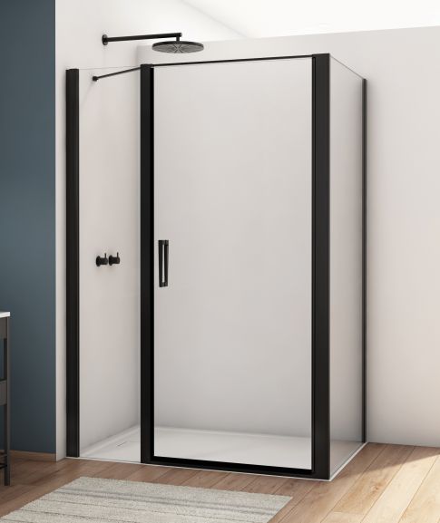 Sprchové kouty SanSwiss DIVERA - D22T31+D22F1 BLACK LINE