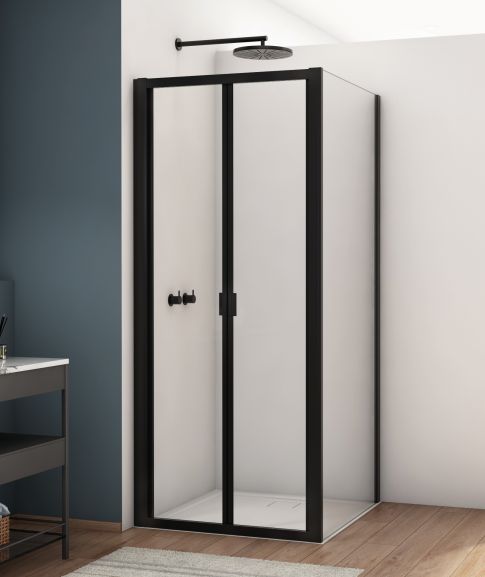 Sprchové kouty SanSwiss DIVERA - D22K+D22F1 BLACK LINE