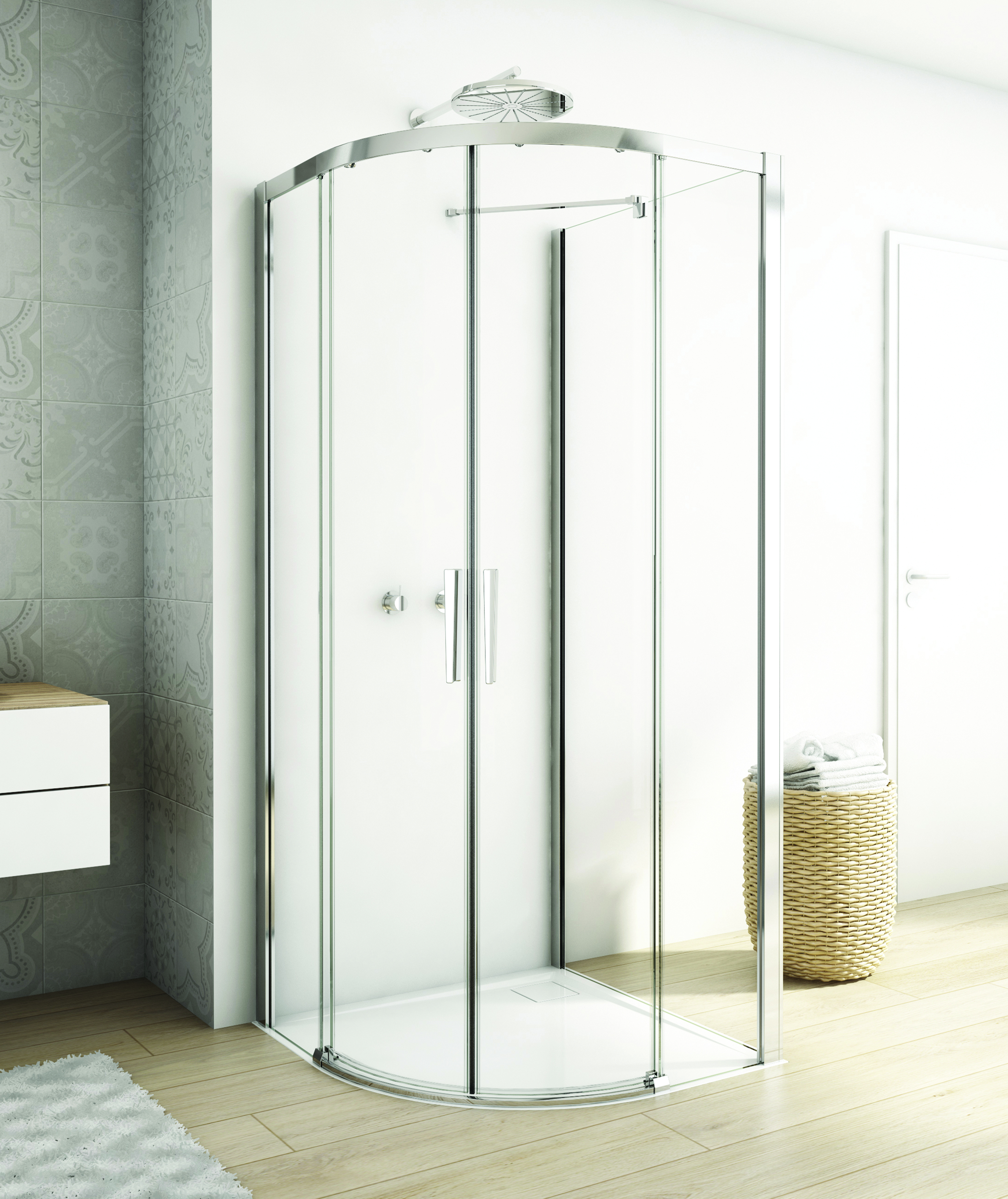 Sprchové kouty SanSwiss DIVERA - D22SRB+D22F1